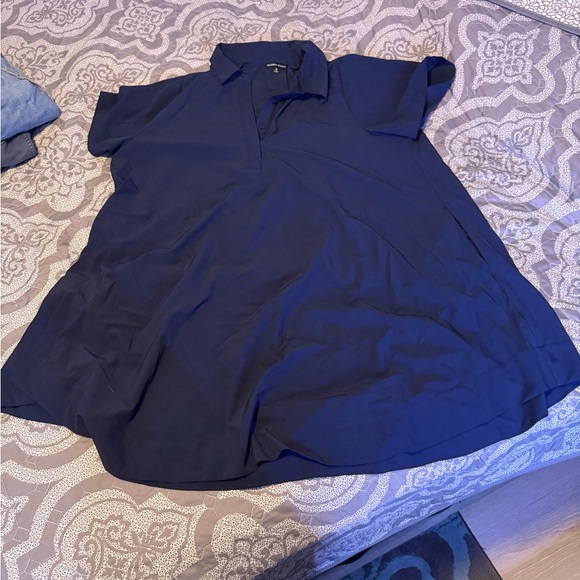 Elegant Navy Blue Women's Dress - Picture 1 of 2